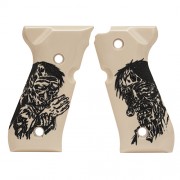 HOGUE Накладки на рукоять пистолета Beretta 92 Scrim Ivory Polymer - Zombie