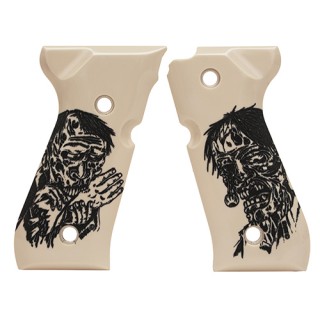 HOGUE Накладки на рукоять пистолета Beretta 92 Scrim Ivory Polymer - Zombie HOGUE Накладки на рукоять пистолета Beretta 92 Scrim Ivory Polymer - Zombie