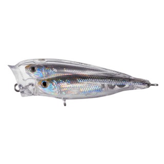 LIVETARGET LURES GM Juvenille BB Popper,silver/smoke,#4 LIVETARGET LURES GM Juvenille BB Popper,silver/smoke,#4