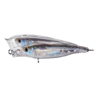 LIVETARGET LURES GM Juvenile Baitball Popper,slvr/smoke,#4 LIVETARGET LURES GM Juvenile Baitball Popper,slvr/smoke,#4