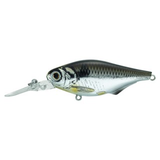 LIVETARGET LURES Gizzard Shad Crankbait,silver/black,#6 LIVETARGET LURES Gizzard Shad Crankbait,silver/black,#6