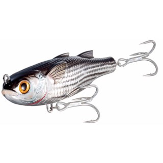 LIVETARGET LURES Mullet Twitchbait,silver/black,#2 LIVETARGET LURES Mullet Twitchbait,silver/black,#2