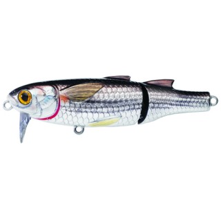 LIVETARGET LURES Mullet Wakebait,silver/black,#1 LIVETARGET LURES Mullet Wakebait,silver/black,#1