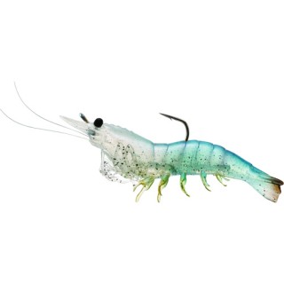 LIVETARGET LURES Rigged Shrimp Soft Plstc,white shrimp,1/0 LIVETARGET LURES Rigged Shrimp Soft Plstc,white shrimp,1/0