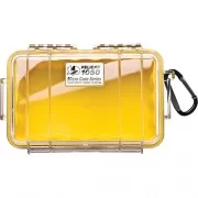 PELICAN 1050 Micro Case, Clear Top Yellow