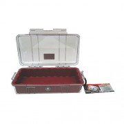 PELICAN 1060 Micro Case, Clear Top Red