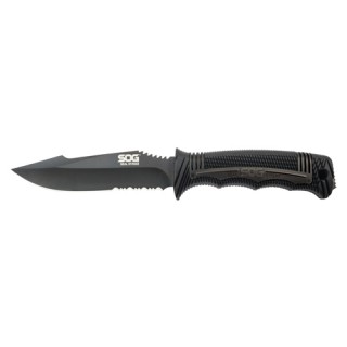 SOG нож Seal Strike - Black TiNi, Deluxe Sheath SOG нож Seal Strike - Black TiNi, Deluxe Sheath