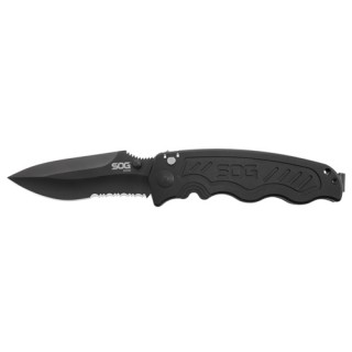 SOG складной нож Zoom- Partially Serrated, Black TiNi SOG складной нож Zoom- Partially Serrated, Black TiNi