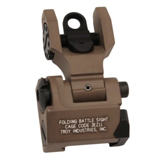 TROY INDUSTRIES Rear Folding Battle Sight - FDE TROY INDUSTRIES Rear Folding Battle Sight - FDE