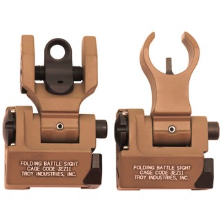 TROY INDUSTRIES Md Sight Set, HK Front & Round Rear FDE TROY INDUSTRIES Md Sight Set, HK Front & Round Rear FDE