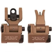 TROY INDUSTRIES Целик с мушкой Md Sight Set, M4 Front & Round Rear FDE