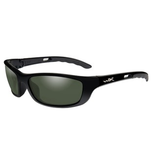 WILEY X Polarized Smoke Green/Gloss Black Frame WILEY X Polarized Smoke Green/Gloss Black Frame