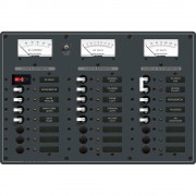 BLUE SEA SYSTEMS Blue Sea 8084 AC Main +6 Positions/DC Main +15 Positions Toggle Circuit Breaker Panel  (White Switches)