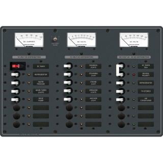 BLUE SEA SYSTEMS Blue Sea 8084 AC Main +6 Positions/DC Main +15 Positions Toggle Circuit Breaker Panel (White Switches) BLUE SEA SYSTEMS Blue Sea 8084 AC Main +6 Positions/DC Main +15 Positions Toggle Circuit Breaker Panel (White Switches)