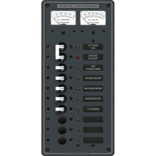 BLUE SEA SYSTEMS Blue Sea 8074 AC Main +8 Positions Toggle Circuit Breaker Panel (White Switches) BLUE SEA SYSTEMS Blue Sea 8074 AC Main +8 Positions Toggle Circuit Breaker Panel (White Switches)