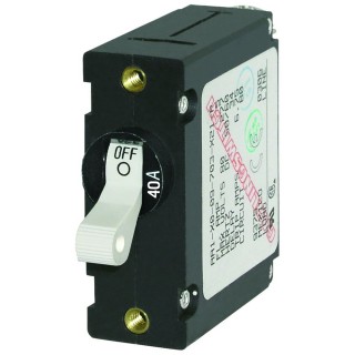BLUE SEA SYSTEMS Blue Sea 7226 AC / DC Single Pole Magnetic World Circuit Breaker - 40 Amp BLUE SEA SYSTEMS Blue Sea 7226 AC / DC Single Pole Magnetic World Circuit Breaker - 40 Amp