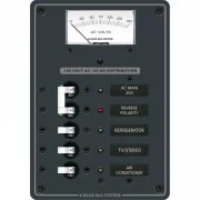 BLUE SEA SYSTEMS Blue Sea 8043 AC Main +3 Positions Toggle Circuit Breaker Panel   (White Switches)