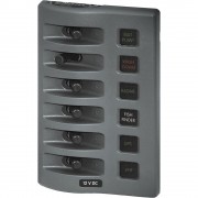BLUE SEA SYSTEMS Blue Sea 4306 WeatherDeck Water Resistant Fuse Panel - 6 Position - Grey