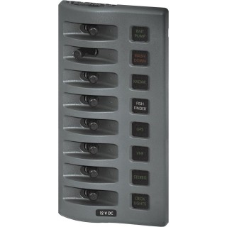 BLUE SEA SYSTEMS Blue Sea 4308 WeatherDeck Water Resistant Fuse Panel - 8 Position - Grey BLUE SEA SYSTEMS Blue Sea 4308 WeatherDeck Water Resistant Fuse Panel - 8 Position - Grey