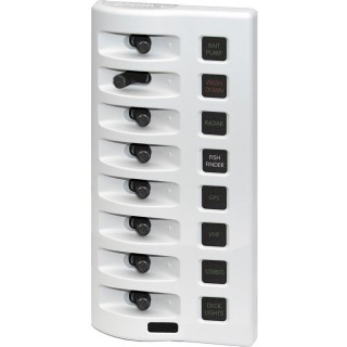 BLUE SEA SYSTEMS Blue Sea 4318 WeatherDeck Water Resistant Fuse Panel - 8 Position - White BLUE SEA SYSTEMS Blue Sea 4318 WeatherDeck Water Resistant Fuse Panel - 8 Position - White