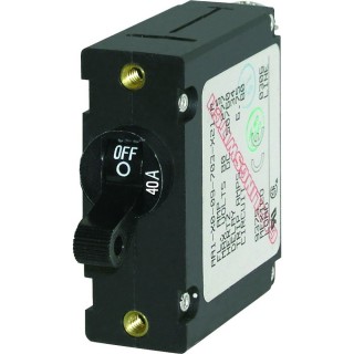 BLUE SEA SYSTEMS Blue Sea 7224 AC / DC Single Pole Magnetic World Circuit Breaker - 40 Amp BLUE SEA SYSTEMS Blue Sea 7224 AC / DC Single Pole Magnetic World Circuit Breaker - 40 Amp