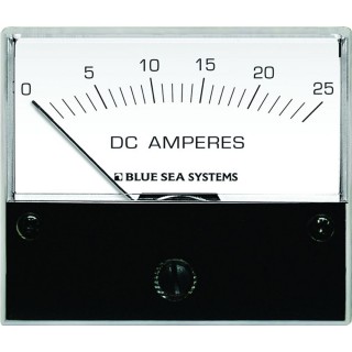 BLUE SEA SYSTEMS Blue Sea 8005 DC Analog Ammeter - 2-3/4" Face, 0-25 Amperes DC BLUE SEA SYSTEMS Blue Sea 8005 DC Analog Ammeter - 2-3/4" Face, 0-25 Amperes DC