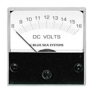 BLUE SEA SYSTEMS Blue Sea 8028 DC Analog Micro Voltmeter - 2" Face, 8-16 Volts DC BLUE SEA SYSTEMS Blue Sea 8028 DC Analog Micro Voltmeter - 2" Face, 8-16 Volts DC