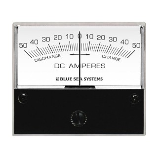 BLUE SEA SYSTEMS Blue Sea 8252 DC Zero Center Analog Ammeter - 2-3/4" Face, 50-0-50 Amperes DC BLUE SEA SYSTEMS Blue Sea 8252 DC Zero Center Analog Ammeter - 2-3/4" Face, 50-0-50 Amperes DC
