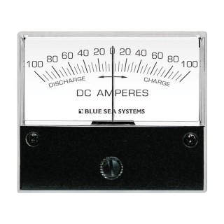 BLUE SEA SYSTEMS Blue Sea 8253 DC Zero Center Analog Ammeter - 2-3/4" Face, 100-0-100 Amperes DC BLUE SEA SYSTEMS Blue Sea 8253 DC Zero Center Analog Ammeter - 2-3/4" Face, 100-0-100 Amperes DC