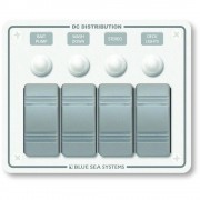 BLUE SEA SYSTEMS Blue Sea 8272 Water Resistant Panel - 4 Position - White - Horizontal Mount