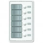 BLUE SEA SYSTEMS Blue Sea 8273 Water Resistant Panel - 6 Position - White - Vertical