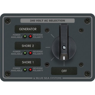 BLUE SEA SYSTEMS Blue Sea 8361 AC Rotary Switch Panel 65 Ampere 3 Positions + OFF, 3 Pole BLUE SEA SYSTEMS Blue Sea 8361 AC Rotary Switch Panel 65 Ampere 3 Positions + OFF, 3 Pole