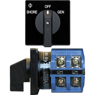 BLUE SEA SYSTEMS Blue Sea 9011 Switch, AV 120VAC 65A OFF +2 Positions BLUE SEA SYSTEMS Blue Sea 9011 Switch, AV 120VAC 65A OFF +2 Positions