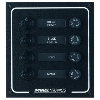 Paneltronics Waterproof DC 4 Position Booted Toggle & Fuse Paneltronics Waterproof DC 4 Position Booted Toggle & Fuse