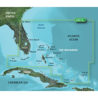 Garmin BlueChart® g2 Vision® HD - VUS513L - Jacksonville - Bahamas - microSD™/SD™ Garmin BlueChart® g2 Vision® HD - VUS513L - Jacksonville - Bahamas - microSD™/SD™