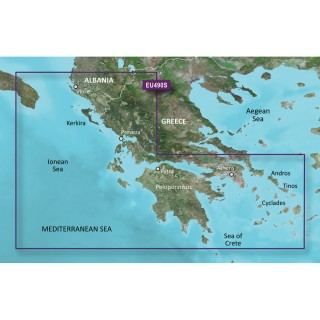 Garmin BlueChart® g2 Vision® HD - VEU490S - Greece West Coast & Athens - microSD™/SD™ Garmin BlueChart® g2 Vision® HD - VEU490S - Greece West Coast & Athens - microSD™/SD™