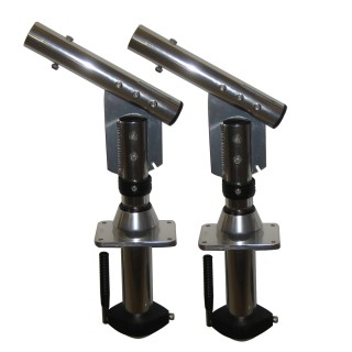 LEE'S TACKLE Держатель аутригера, пара, серебристый цвет, Sidewinder Bolt-In Outrigger Mounts, Lay-Down Version - Silver(Pair) LEE'S TACKLE Держатель аутригера, пара, серебристый цвет, Sidewinder Bolt-In Outrigger Mounts, Lay-Down Version - Silver(Pair)