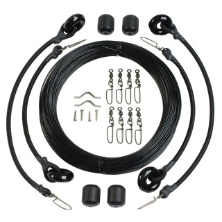 LEE'S TACKLE Оснастка для аутригера Deluxe Rigging Kit - Double Rig Up To 37ft. - Black Mono LEE'S TACKLE Оснастка для аутригера Deluxe Rigging Kit - Double Rig Up To 37ft. - Black Mono