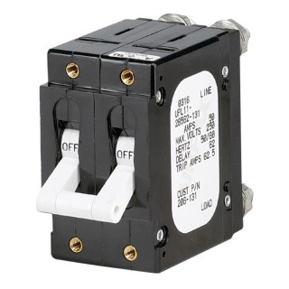 Paneltronics 'C' Frame Magnetic Circuit Breaker - 60 Amp - Double Pole - White Paneltronics 'C' Frame Magnetic Circuit Breaker - 60 Amp - Double Pole - White