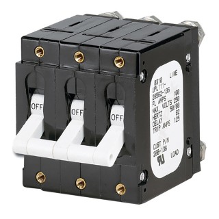 Paneltronics 'C' Frame Magnetic Circuit Breaker - 100 Amp - Triple Pole - White Paneltronics 'C' Frame Magnetic Circuit Breaker - 100 Amp - Triple Pole - White