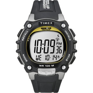 Timex Ironman Traditional 100-Lap - Black/Silver/Yellow Watch Timex Ironman Traditional 100-Lap - Black/Silver/Yellow Watch