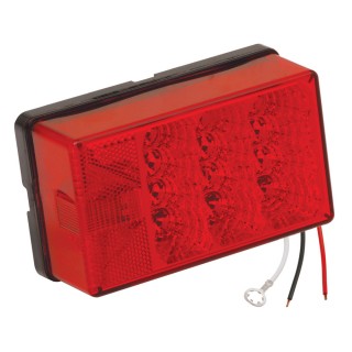 Wesbar 4" x 6" Waterproof LED 8-Function, Left/Roadside w/3 Wire 90 deg Pigtail Trailer Light Wesbar 4" x 6" Waterproof LED 8-Function, Left/Roadside w/3 Wire 90 deg Pigtail Trailer Light