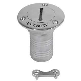 Whitecap Hose Deck Fill - 1-1/2" Hose Waste Whitecap Hose Deck Fill - 1-1/2" Hose Waste