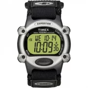 Timex Expedition Mens Chrono Alarm Timer Silver/Black