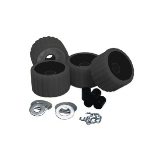 C.E. Smith Ribbed Roller Replacement Kit - 4 Pack - Black C.E. Smith Ribbed Roller Replacement Kit - 4 Pack - Black