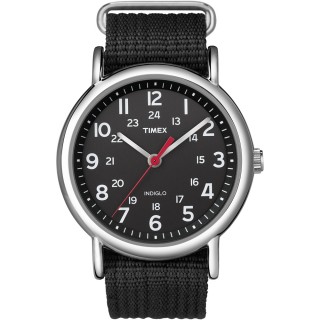 Timex Weekender Slip-Thru Watch - Black/Black Timex Weekender Slip-Thru Watch - Black/Black