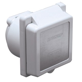 Marinco 301EL-B 30A Power Inlet - White - 125V Marinco 301EL-B 30A Power Inlet - White - 125V
