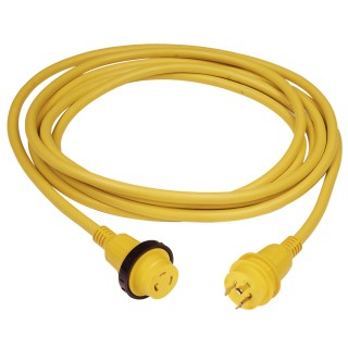 Marinco 30A 25' Molded Cordset - 125V - Yellow Marinco 30A 25' Molded Cordset - 125V - Yellow