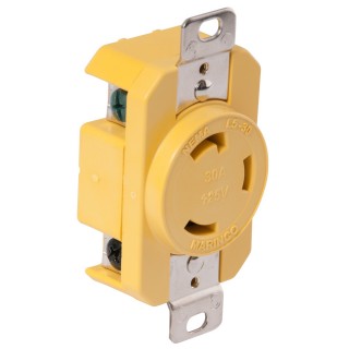 Marinco 305CRR 30A Receptacle - Yellow - 125V Marinco 305CRR 30A Receptacle - Yellow - 125V