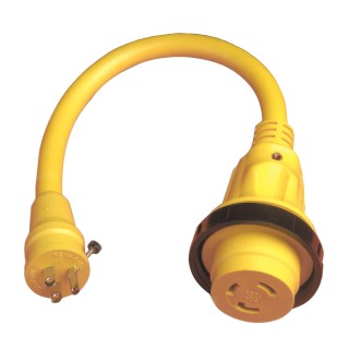 Marinco Pigtail Adapter Plus - 30A Female To 15A Male Marinco Pigtail Adapter Plus - 30A Female To 15A Male